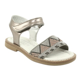 American Club Sandals Girls silver 1 American Club Sandals Girls silver 1