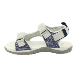 Sandals with a leather insert American Club RL25/20 navy blue and gray 1 Sandals with a leather insert American Club RL25/20 navy blue and gray 1