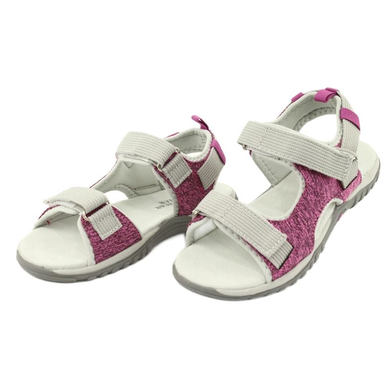 American Club Girls' sandals with a leather insert RL25/20 pink/gray 2