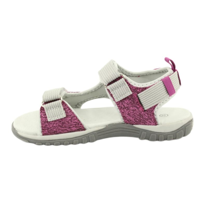 American Club Girls' sandals with a leather insert RL25/20 pink/gray 1