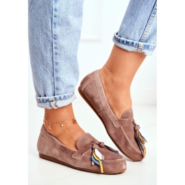 Women's Loafers Maciejka Leather Beige 04494-04 / 00-5 1