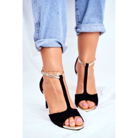 S.Barski Women's Sandals On High Heel Black 280-58 Move On Me 2