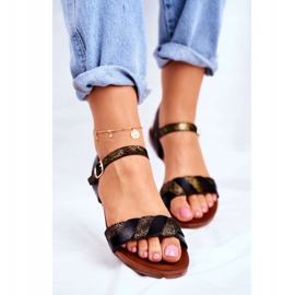 S.Barski Women's Sandals Flat Black Summer Vibes 1