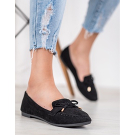 Small Swan Black loafers 2