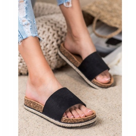 Black VINCEZA slippers 2
