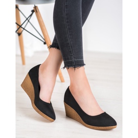 Goodin Suede Wedge Pumps black 1