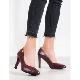 Goodin Maroon Pumps With Eco Leather red 1