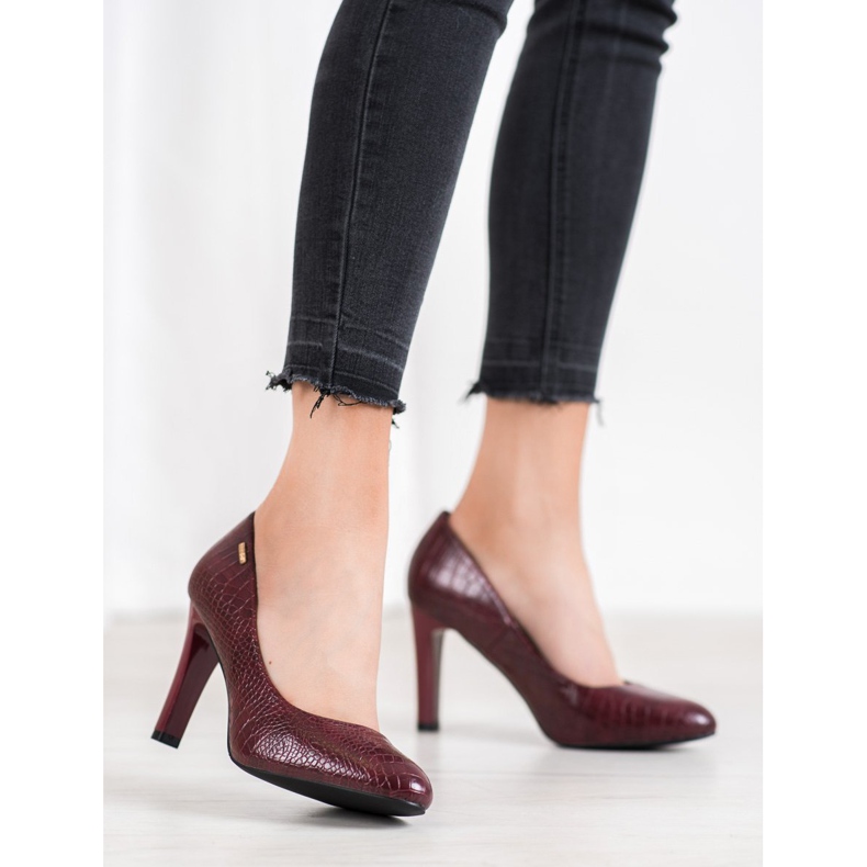 Goodin Maroon Pumps With Eco Leather red 1
