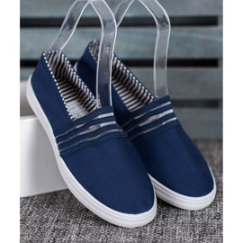 SHELOVET Comfortable Slip-On Sneakers blue 2 SHELOVET Comfortable Slip-On Sneakers blue 2