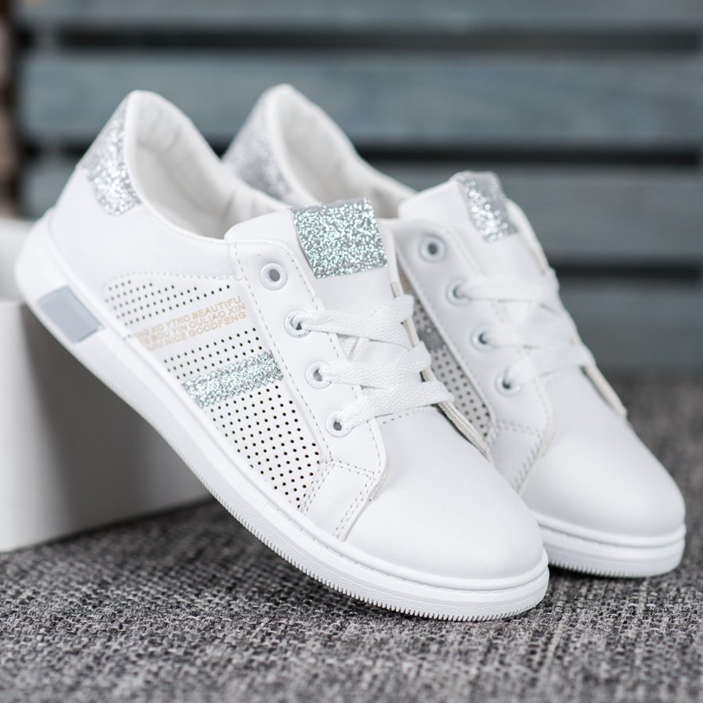 SHELOVET Light Openwork Sneakers white 1