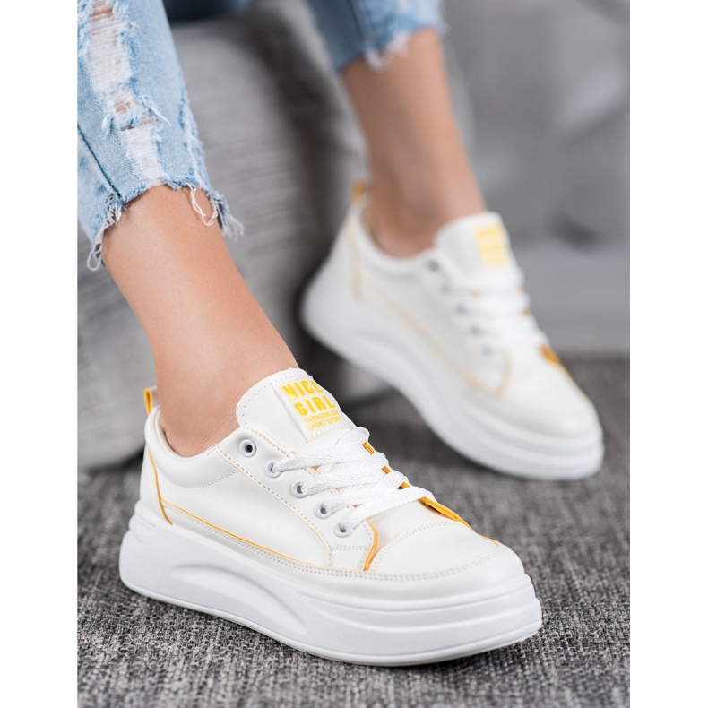 SHELOVET Sneakers On The Nice Girl Platform white 2