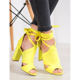 Seastar Tied Sandals On A Post yellow 2