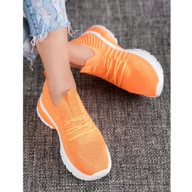 Bella Paris Openwork Sneakers orange 1