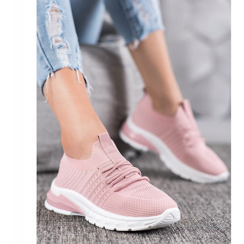 Bella Paris Openwork Sneakers pink 1 Bella Paris Openwork Sneakers pink 1