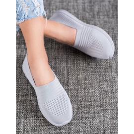 SHELOVET Comfortable Openwork Slipons grey 1