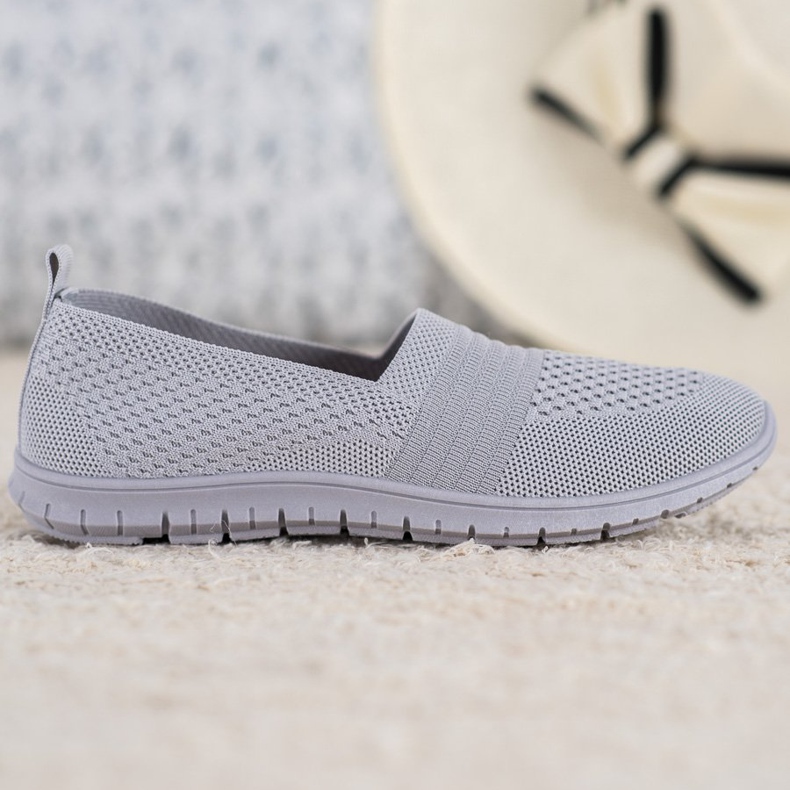 SHELOVET Comfortable Openwork Slipons grey 2
