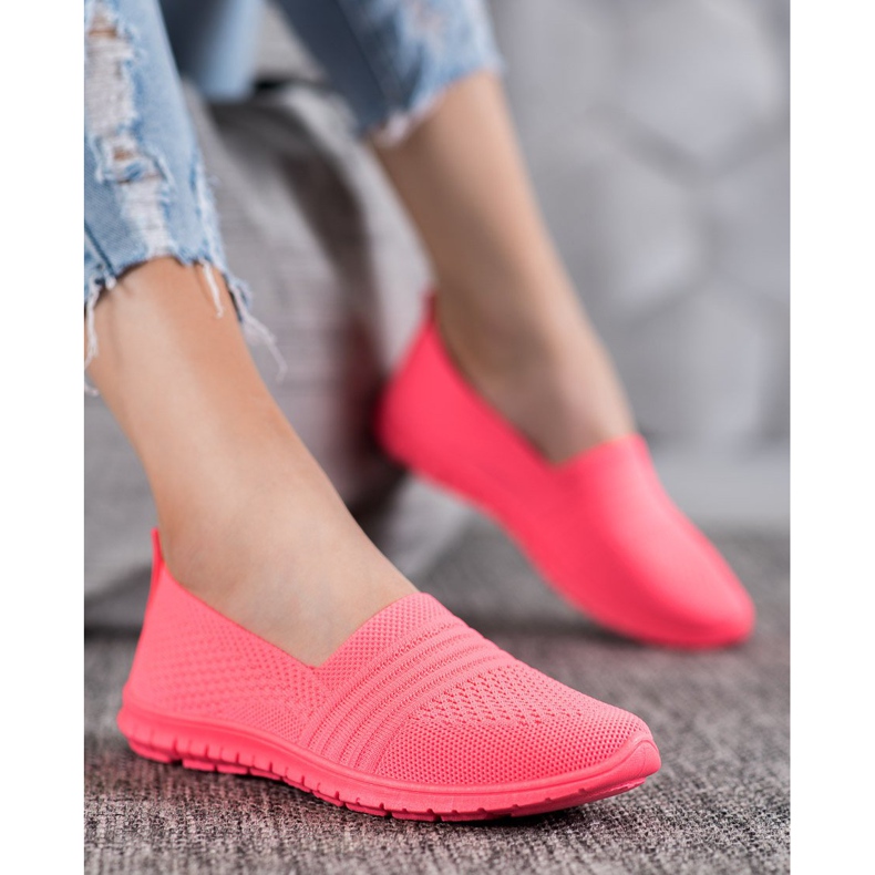 SHELOVET Comfortable Openwork Slipons pink 2