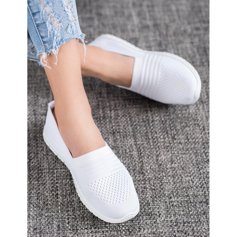 SHELOVET Comfortable Openwork Slipons white 1