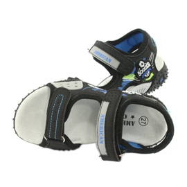 American Club Sandals leather insert HL21/20 black/blue 4