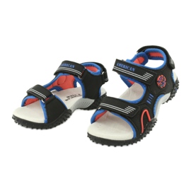 American Club American HL20/20 leather insole sandals, black/blue 2
