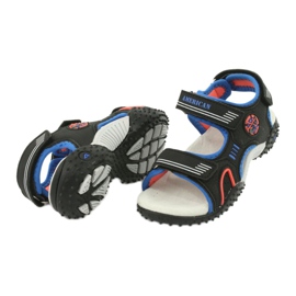 American Club American HL20/20 leather insole sandals, black/blue 3