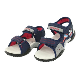 American Club Sandals leather insert HL21/20 navy blue 2