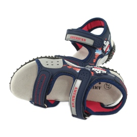 American Club Sandals leather insert HL21/20 navy blue 4