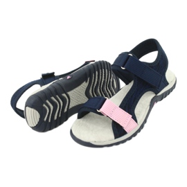 Sandals with an American Club RL24 / 20 leather insert navy blue pink 4