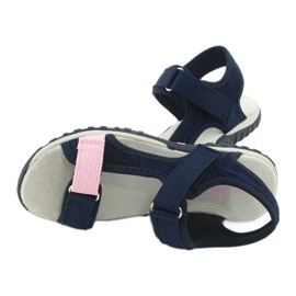 Sandals with an American Club RL24 / 20 leather insert navy blue pink 5