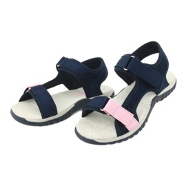 Sandals with an American Club RL24 / 20 leather insert navy blue pink 3