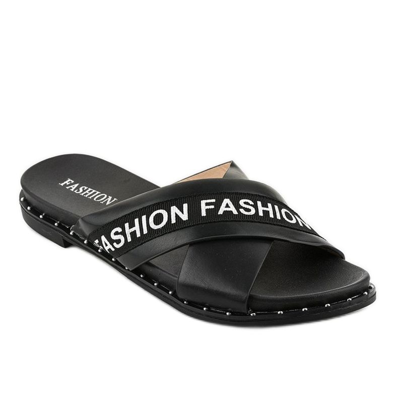 Black fashion 888-1 slippers 1 Black fashion 888-1 slippers 1