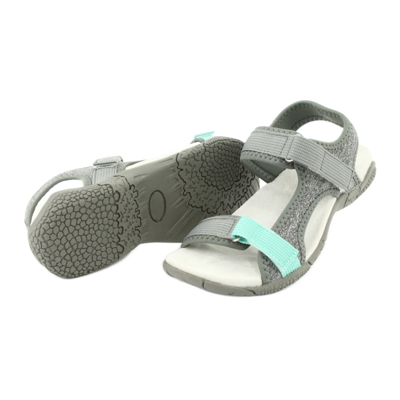 Sandals leather insert American Club RL23 / 20 grey green 3