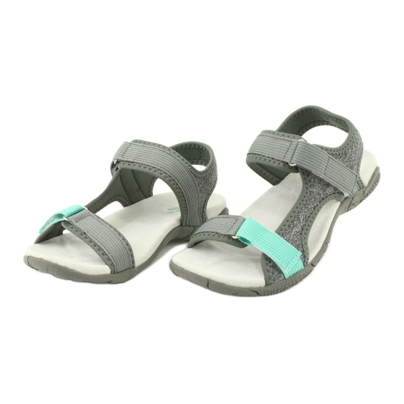 Sandals leather insert American Club RL23 / 20 grey green 2