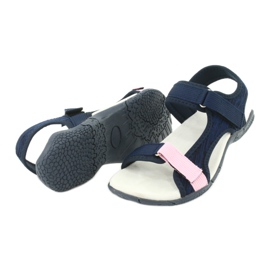 Sandals leather insert American Club RL23 / 20 navy blue pink 3 Sandals leather insert American Club RL23 / 20 navy blue pink 3