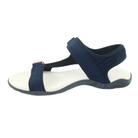 Sandals leather insert American Club RL23 / 20 navy blue pink 1
