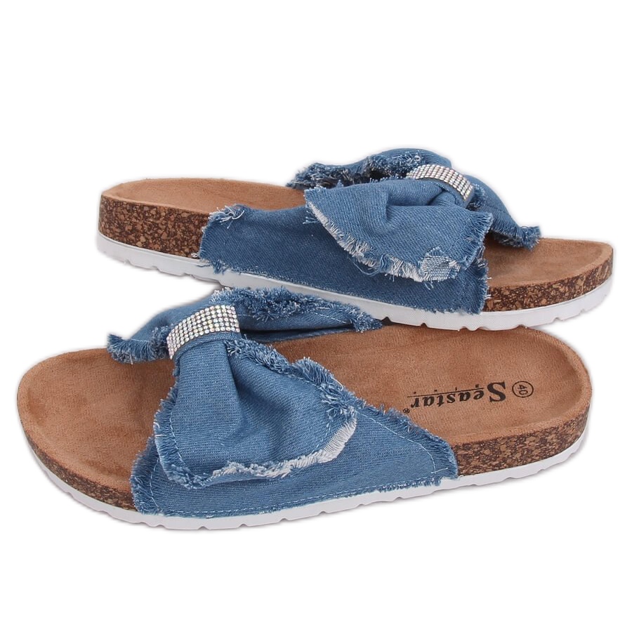 light blue flip flops