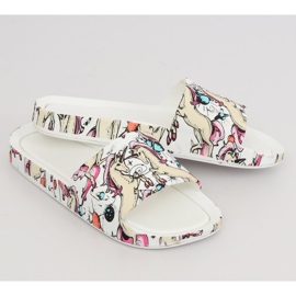 Unicorn white slippers CK83 White multicolored 1