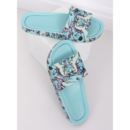 Unicorn blue slippers CK83 L.BLUE 2 Unicorn blue slippers CK83 L.BLUE 2