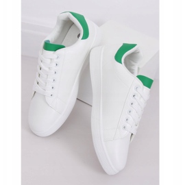 Women's white and green sneakers LV101P Green 1