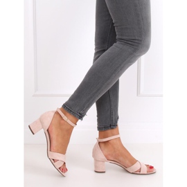 High-heeled sandals beige and pink F189P Beige brown 2 High-heeled sandals beige and pink F189P Beige brown 2