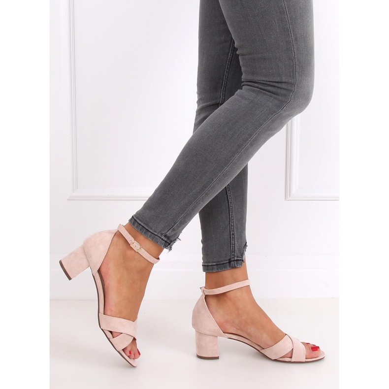 High-heeled sandals beige and pink F189P Beige brown 2 High-heeled sandals beige and pink F189P Beige brown 2