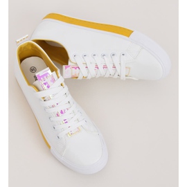 Women's white and yellow sneakers A88-23 Yellow 1