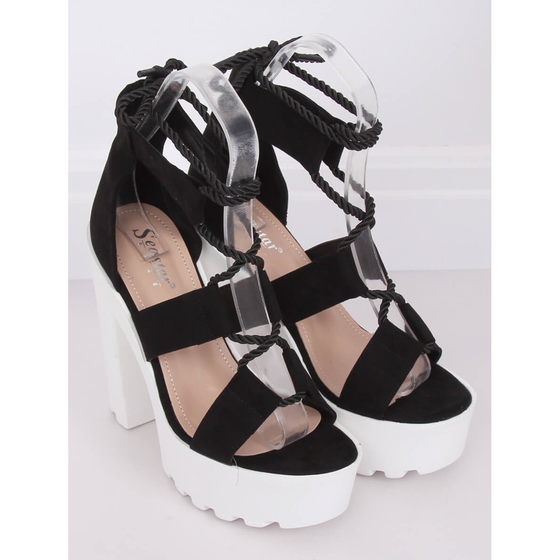 Black sandals on the platform NS120 Black 2