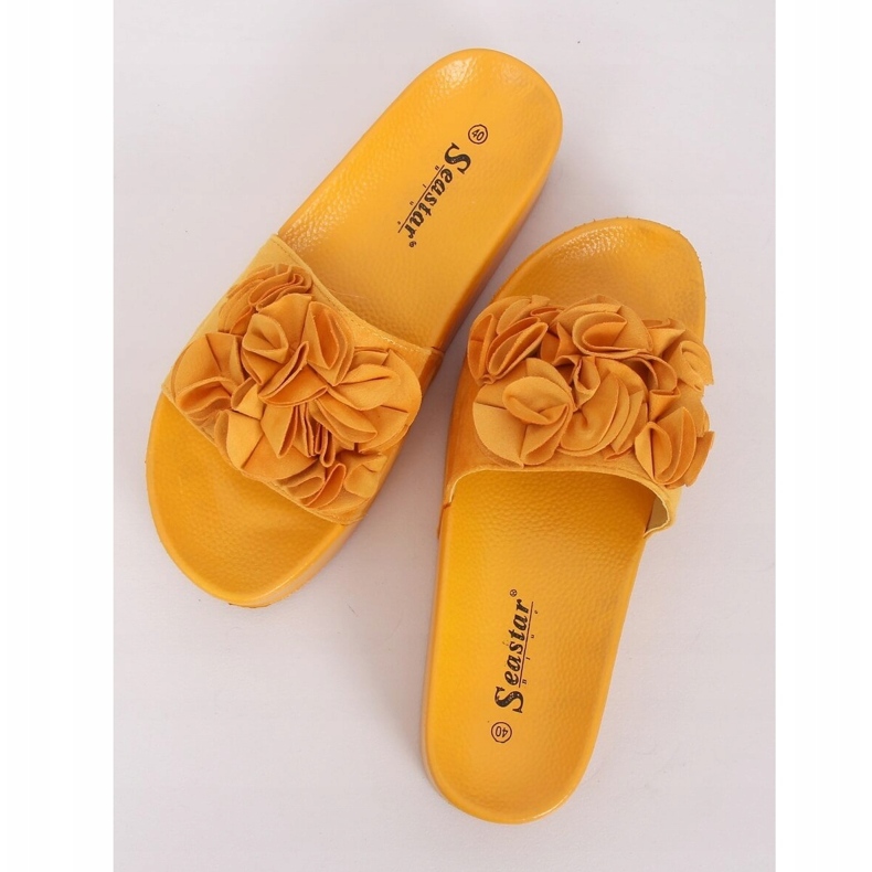 High-soled sandals CK148P Yellow orange 1