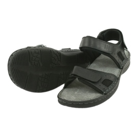 Comfortable American Club CY13 / 20 leather sports sandals black 4