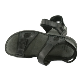 Comfortable American Club CY13 / 20 leather sports sandals black 5