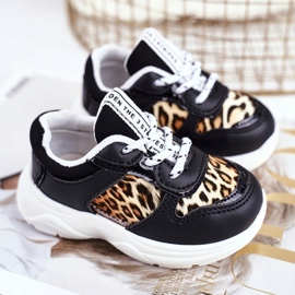 FRROCK Black Penny Leopard Print Children's Sport Shoes white 1