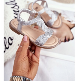 FRROCK Children's Silver Lamado Sandals grey 2