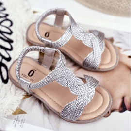 FRROCK Children's Silver Lamado Sandals grey 1