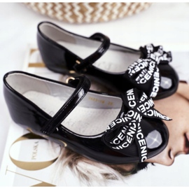 S.Barski Children's Black Ballerinas with Velcro Barski Mindi 1 S.Barski Children's Black Ballerinas with Velcro Barski Mindi 1